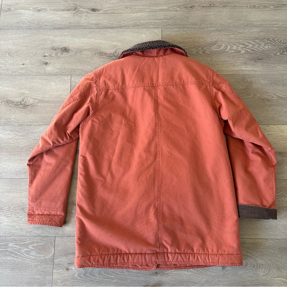 L.L. Bean Women's Rust Orange Jacket with Brown Trim - Picture 2 of 10